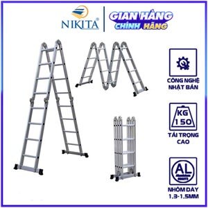 Thang nhôm gấp 4 khúc Nikiata NIK44