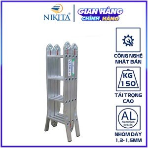 Thang nhôm gấp Nikita Nik44A -  4 khúc