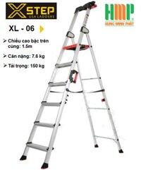 Thang nhôm ghế 6 bậc XSTEP XL-06