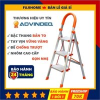Thang nhôm ghế tay vịn chữ a 3 bậc gấp xếp gọn ADVINDEQ ADS-703, thang nhôm chữ a gia đình đa năng rút gọn