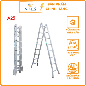 Thang nhôm khóa sập tự động Nikita Nika-25