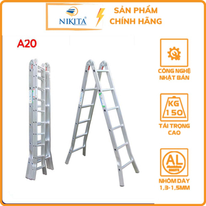 Thang nhôm chữ A khóa tự động Nikita NIKA20