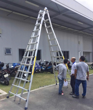 Thang nhôm rút chữ A Poongsan PS-53