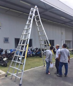 Thang nhôm rút chữ A Poongsan PS-53