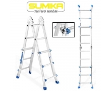 Thang nhôm rút chữ A Sumika SKM 406