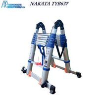 Thang Nhôm Rút Đôi A 2m2 Nakata TYB-637 (Đai Xanh)