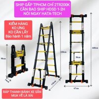 Thang nhôm rút đôi chữ A 2m2 sơn tĩnh điện đẹp điện lực công trình
