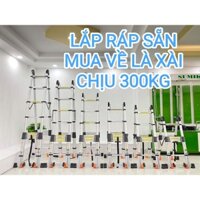 Thang nhôm rút đôi chữ A cao 2m2 Sumika chịu 300kg - Bao ship gấp TPHCM 1-2H