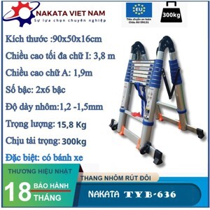 Thang nhôm rút đôi Nakata TYB-636