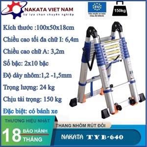 Thang nhôm rút đôi Nakata TYB-640