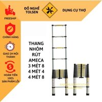 thang nhôm rút đơn ameca 4m8 amc - 480, 4m4 amc - 440, 3m8 amc -380 telescoping aluminium ladder