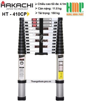 Thang nhôm rút đơn Hakachi HT-410CP