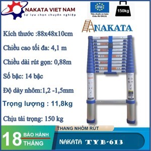 Thang nhôm rút đơn Nakata TYB-613