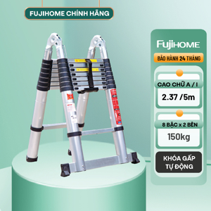 Thang nhôm rút gọn (chữ A) Fujihome TLA08
