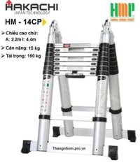 Thang nhôm rút gọn chữ A Hakachi HM-14CP