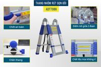 Thang nhôm rút gọn (chữ A) Advindeq ADT709B