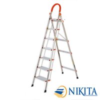 Thang nhôm tay vịn Inox 7 bậc Nikita NKT-IN07 -1m6