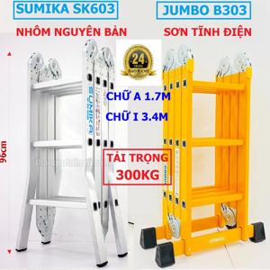 Thang nhôm xếp 4 đoạn Sumika SK-603