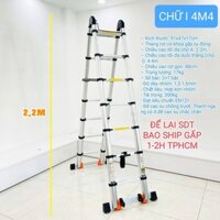 Thang rút đôi Nhôm chữ A cao 2m2+2m2 Sumika bao giao gấp TPHCM 1-2h ( để lại sdt)