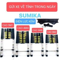 Thang rút đơn Inox điện lực kèm ốp chống trượt - Bao giao gấp TPHCM 1-2H