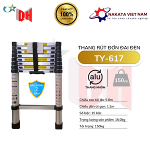 Thang rút đơn Nakata TY-617 5.8m