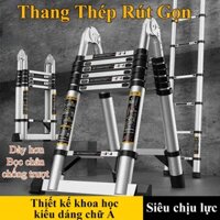 Thang rút gọn chắn chắn tiện lợi thang rút chữ A thép carbon thiết kế linh hoạt chịu lực tốt chống lắc chống trượt