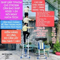 Thang rút nhôm 6m sửa chữa gia đình đai xanh đẹp