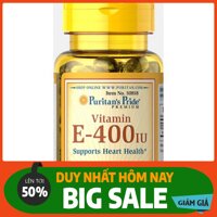 THÁNG SALE Viên uống dưỡng ẩm cho da, chống lão hóa da bổ sung Vitamin E 400 IU Puritan's Pride 50 viên  SALE