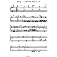 Tháng Tư Là Lời Nói Dối Của Em – Hà Anh Tuấn - Piano Sheet