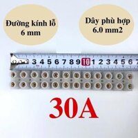 Thanh Cầu Đấu Nhựa Nối Điện 12 Mắt,cầu đấu điện 12P domino - 30A