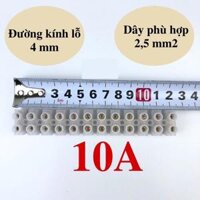 Thanh Cầu Đấu Nhựa Nối Điện 12 Mắt,cầu đấu điện 12P domino - 10A