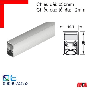 Thanh chắn bụi tự động DDS20 630mm Hafele 950.05.910