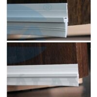 Thanh chặn cửa, nẹp chân cửa, chặn nước, chắn gió, chặn bụi, côn trùng, đế NHÔM 23mm, nhựa PVC 17mm, dài 1m/thanh