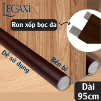 Thanh chặn cửa, nẹp xốp chặn khe hở bọc da, ron cửa ngăn côn trùng, cách âm, ngăn bụi, chống thoát hơi máy lạnh Legaxi - Xám Bọc Da
