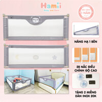 Thanh Chắn Giường Cho Bé Hình Cừu Umoo Cao Cấp Nâng Hạ 1 Bên, Dễ Dàng Lắp Đặt, An Toàn Cho Trẻ Em