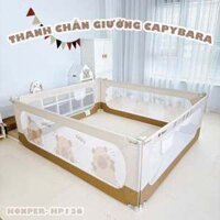 Thanh chắn giường cho bé Honper Capybara , thanh chặn giường họa tiết cao cấp - Monnie Kids