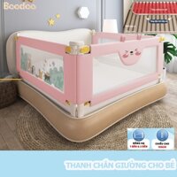 Thanh chắn giường cho bé BOODOO quây cũi thanh một mặt bọc xốp an toàn, nâng hạ 1bên, khóa 2 chiều