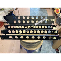 Thanh Chia Jack Loa, 8 lỗ, 12 lỗ, 16 lỗ gắn tủ âm thanh- Thanh gắn jack tủ máy âm thanh cáp line, thanh ray. thanh panel