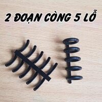 Thanh còng nhựa, bìa lá rời nhựa, ruột sổ còng giấy refill kẻ ngang caro chấm bi A4 A5 B5, phân trang - 2 đoạn còng 5 lỗ - A5 20 lỗ