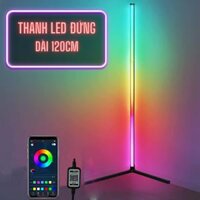 Thanh đèn LED góc tường cao 1,5m trang trí phòng ngủ, phòng làm việc, cây đèn LED cảm biến âm thanh điều chỉnh bằng app