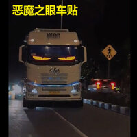 Thanh đèn LED mắt quỷ dán kính lái xe tải container dải sáng gắn kính chắn gió ô tô phong cách độc đáo cao cấp