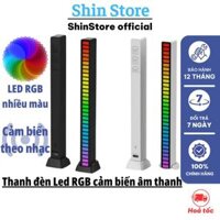 Thanh đèn Led RGB, nhấp nháy theo nhạc Đèn led cảm biến âm thanh nhiều chế độ, cảm âm nhạy trang trí decor phòng