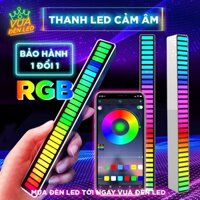Thanh đèn Led RGB nháy theo nhạc VUA ĐÈN LED, cảm biến âm thanh siêu nhạy, có chân đế trang trí bàn làm việc