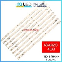 Thanh đèn led tivi Asanzo 43AT - Bộ 8 Thanh 3 Led 6v cho Tivi Asanzo 43AT500 và các dòng tương tự