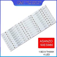 THANH ĐÈN LED TIVI ASANZO 50ES980 HÀNG MỚI 100%, BỘ 9 THANH MỖI THANH 4 BÓNG DÀI 44cm, MỖI BÓNG 3V JS-D-JP50EU-042EC