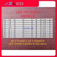 THANH ĐÈN LED TIVI  SONY 46R452A LG Innotek 46inch NDSOEM A B TYPE REV0.1 2013 HÀNG MỚI 100%, BỘ 5 THANH A VÀ 5 THANH B