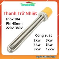Thanh điện trở nhiệt củ ren phi 48mm nấu nước phở điện áp 220V/380V công suất 3kw-12kw