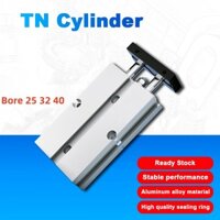 Thanh đôi TN Loại Nam Châm Khí Nén Xi Lanh Khí Khoan 25mm 32mm Hợp Kim Nhôm Hành Trình 10mm ~ 200mm