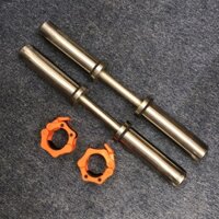 Thanh đòn tạ ngắn 50cm phi 50 bọc inox không kèm khóa tạ , Thanh đòn tập tay - Thể thao Phúc An