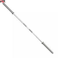 Thanh đòn tạ thẳng (phi 50), chất liệu thép mạ inox 1.8m + 2 kẹp khóa